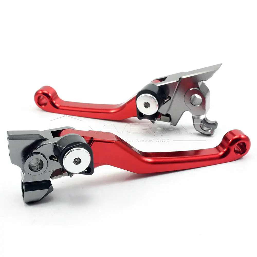 

NEVERLAND Red L83M/R81M Motorcycle Levers Motorbike Handle Short Folding Clutch Brake Levers Handlebar