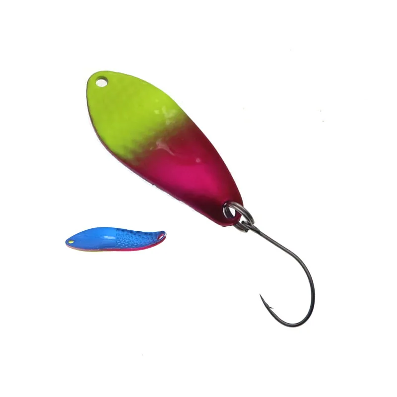 Trout Fishing SPoon 4g 37mm Colorful Spoon Bait Copper Metal jig Fishing Lure Bait Lures Spinner For Trout Chub Perch Salmon