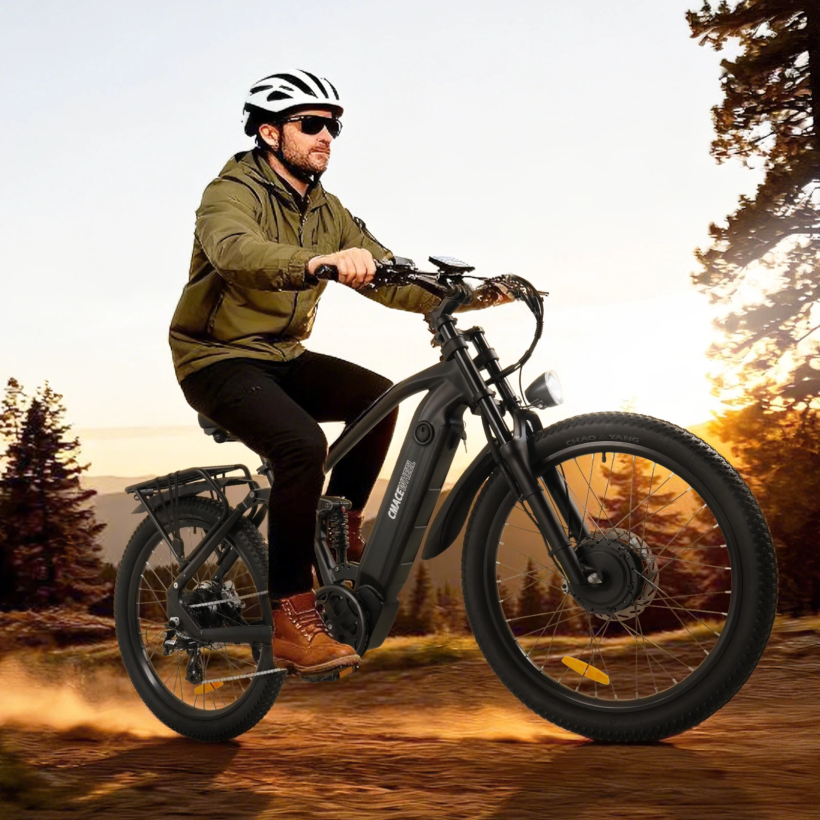 

CMACEWHEEL AL26MAX 48V 18AH 26'' X3.0'' Electric Bike Ebike 950W Twin Motor for Adults - 48V High Voltage Adult E-Bike