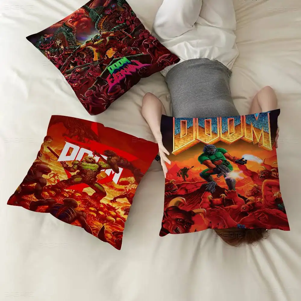 DoomS Game Personalized Pillow Cover Kids Bedroom Wild Party Decor Pillowcase Kid Birthday Shower Gift