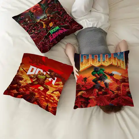 DoomS Game Personalized Pillow Cover Kids Bedroom Wild Party Decor Pillowcase Kid Birthday Shower Gift
