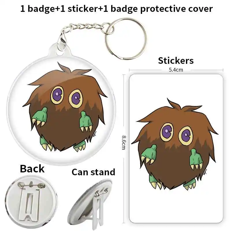 パーソナライズされたアニメーションのバッジブローチ、kuribohゲーム、周辺機器、子供向けギフトアクセサリー、帽子、ブランケット服