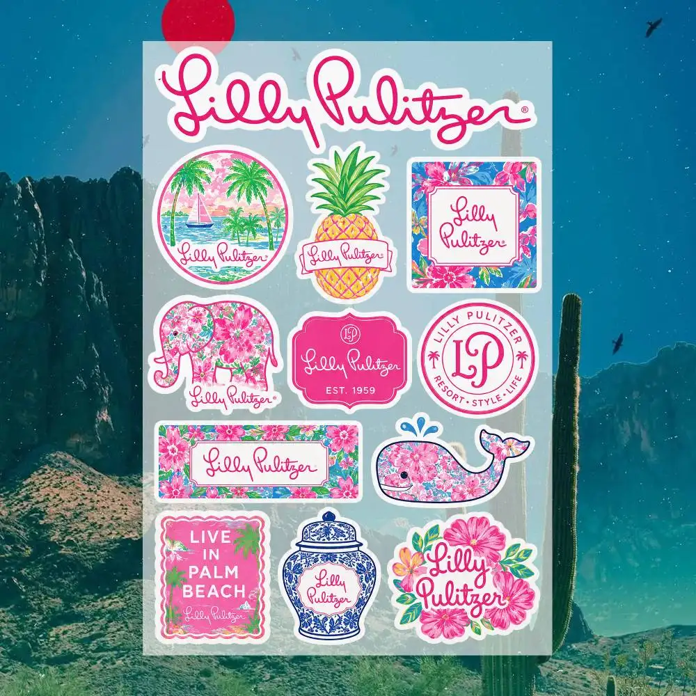 L-illy P-ulitzer Stickers Moto Sticker Auto Body Bumper Windows Motorcycle Laptop Walls Vinyl Decal Car Tuning Accessories view 3