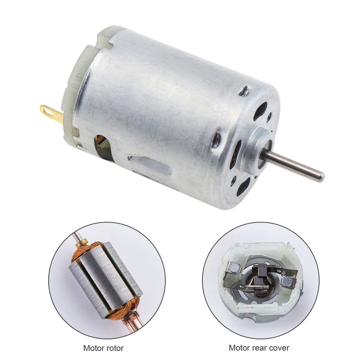 Motor RS385 DC 12/24V 15000RPM motores eléctricos de coche con Control remoto con cepillo de carbono para modelo de juguete y electrodomésticos