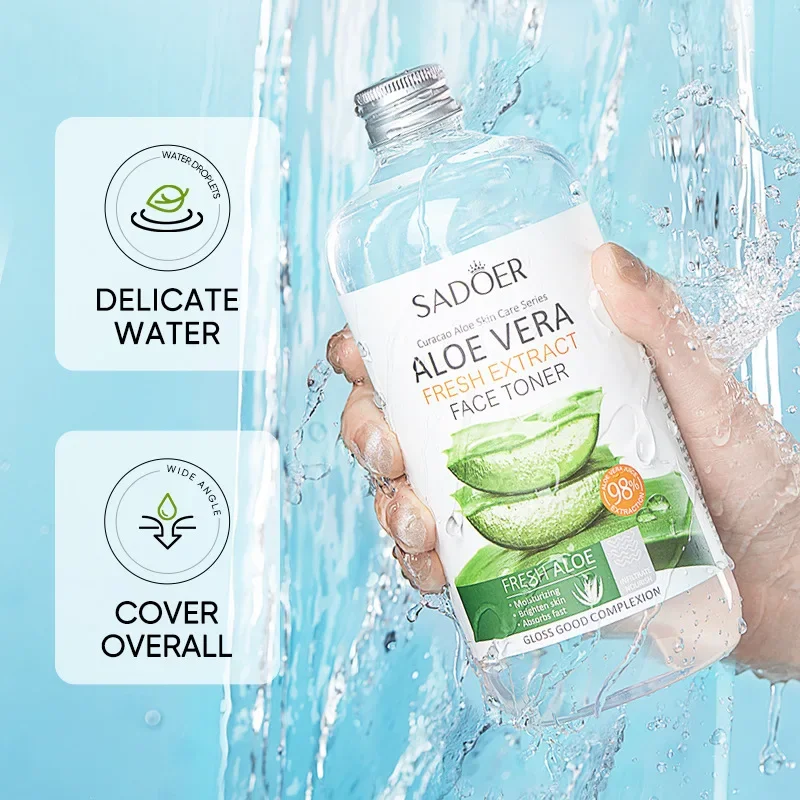 500ml Aloe Vera Fresh Water Pore Shrinking Toner Facial Essence Moisturizing Essence Facial Care Beauty Skin Care Products