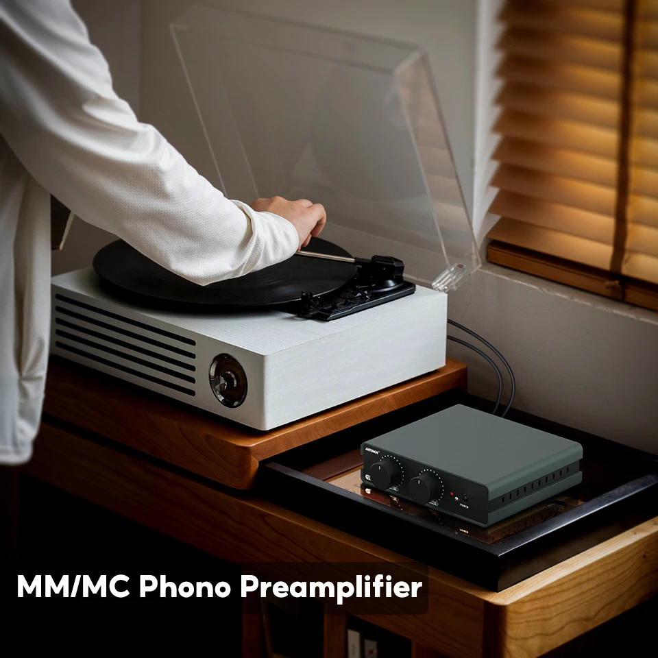 AIYIMA T3 PRO RIAA MM/MC Phono-Vorverstärker Vinyl-Plattenspieler Stereo-Vorverstärker Verstärker Plattenspieler mit Verstärkungsregelung – Detail 17