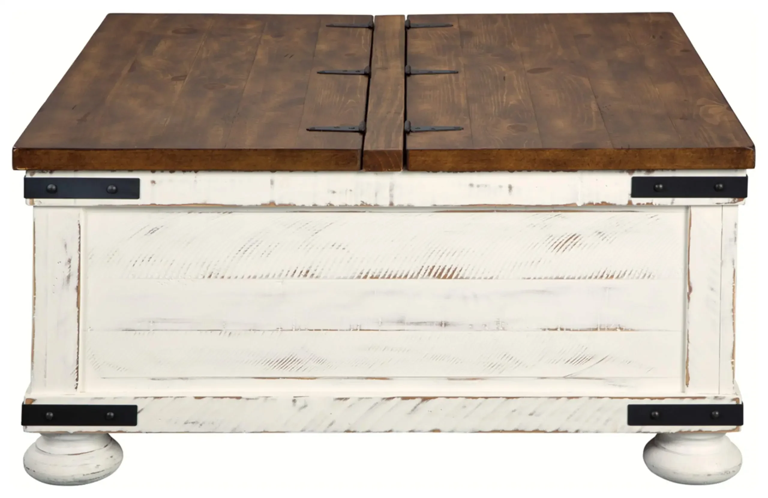 Ashley Wystfield Farmhouse Square Storage Coffee Table, Design Signature