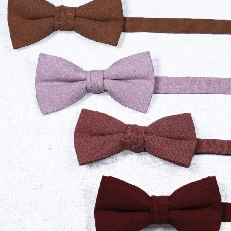 

Men's bow spot casual solid color men's bow wholesale cotton suit bow tie