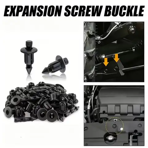 50/100Pcs Universal Door Trim Panel Clips Auto Fasteners 6mm Bumper Fixing Clips Plastic Rivets For Honda/Kawasaki/Suzuki