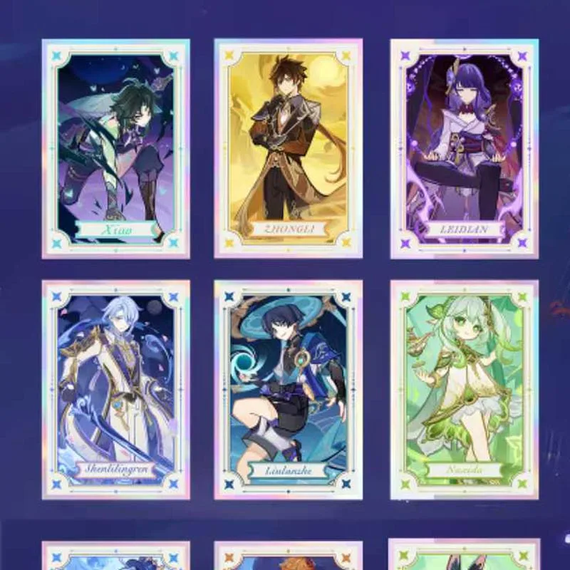 2025 Genshin Impact Collection Cards Box TCG Acrylic Cards Art Board Pack Anime Game CCG Game Gift Playing Toys