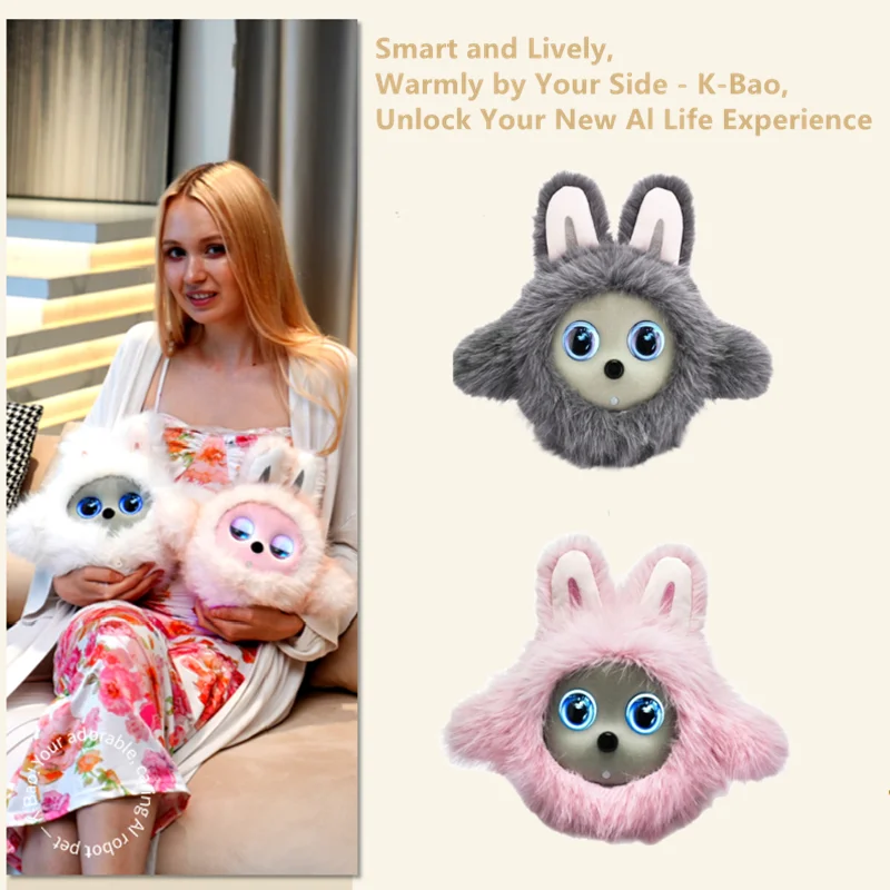 

Smart AI Robot Pet | Infrared Sensing & Emotional Interaction, Cute Plush Kids Companion Toy for Boys & Girls
