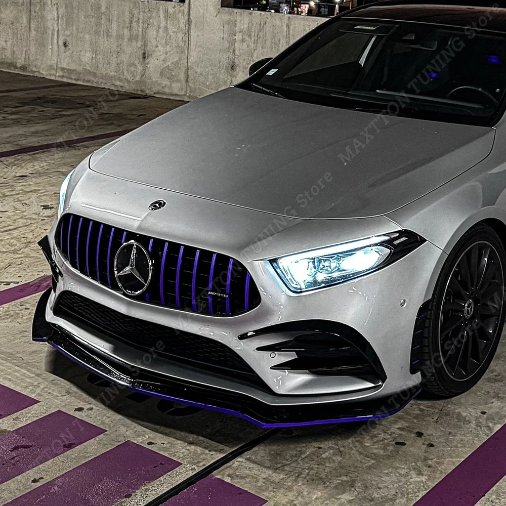 

Для Mercedes Benz A Class 2018-2022 W177 V177 AMG предварительно подтягивающая передняя лопата для подбородка, бампер, разделительная пластина, комплект дефлектора для губ