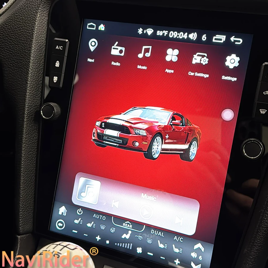 

13.1inch Vertical Android Screen Radio 2din For Ford Mustang 2008 2014 Carplay Car Multimedia Video Player Stereo Head Unit GPS