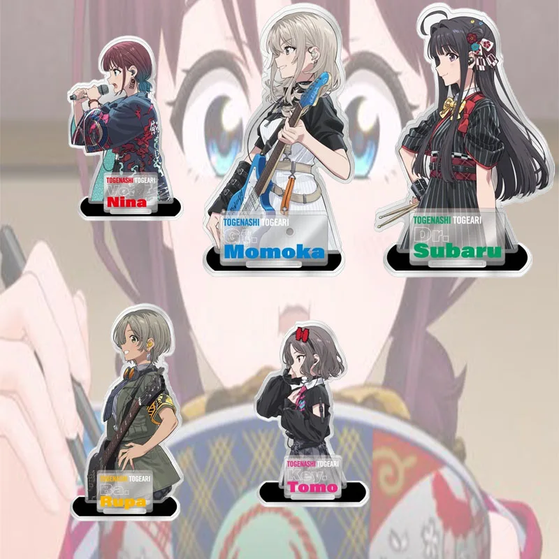 Girls Band Cry Popular Anime Acrylic Display Stand Cartoon Character Figure Model Desktop Ornament Holiday Gift Keychain