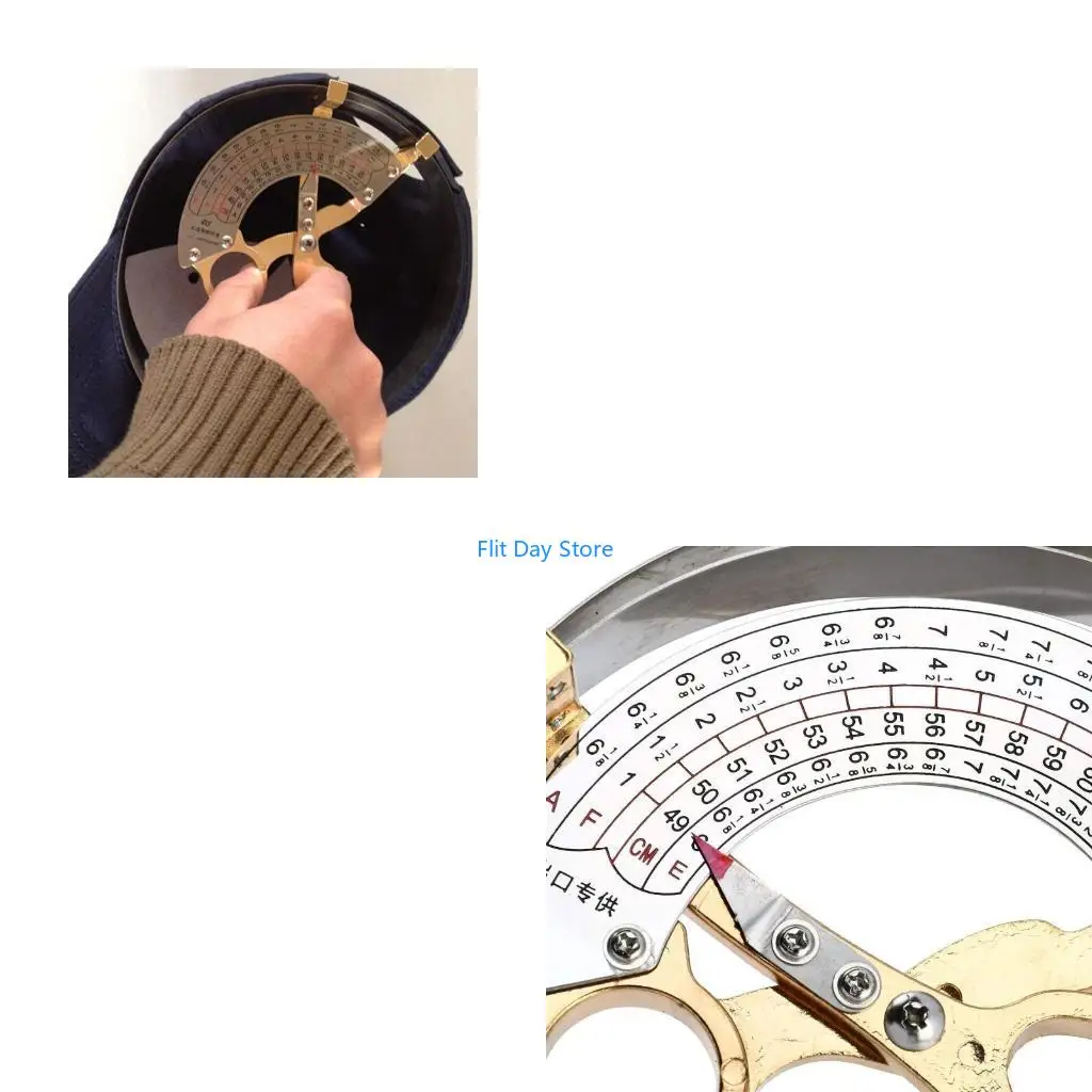 F92C Steel Hat Rule Scissor Type Circle Adult Hat Size Measuring