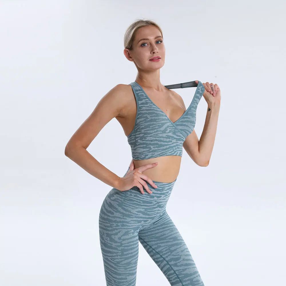 Einzigartiges Design Frauen nahtlose Übung Zebra druck Fitness kleidung Fitness tragen Sport Yoga Sport Unterwäsche