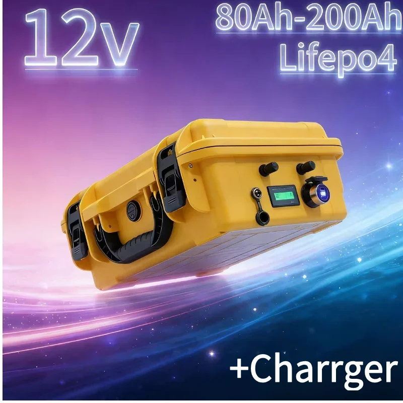 High-Capacity 12V LiFePO4 Battery with 10A Charger: Perfect for Trolling Motors, RV Off-Grid Setups & Marine Auxiliary Power —