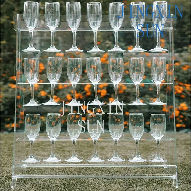 Transparent acrylic champagne rack