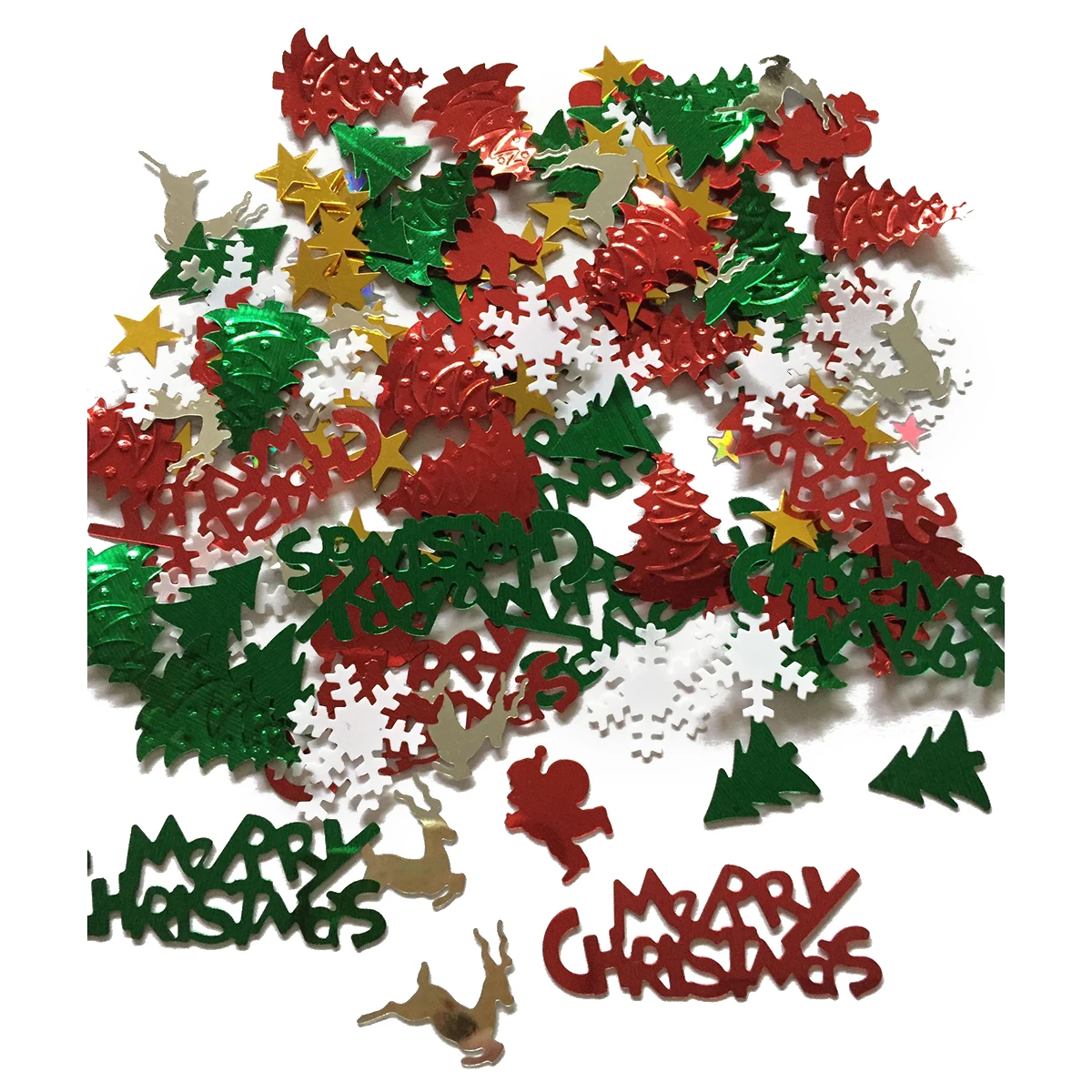 

Exquisite Santa Claus Stars Confetti Plastic Table Scatters For Romantic Christmas Party Decorations Liven Up Atmosphere