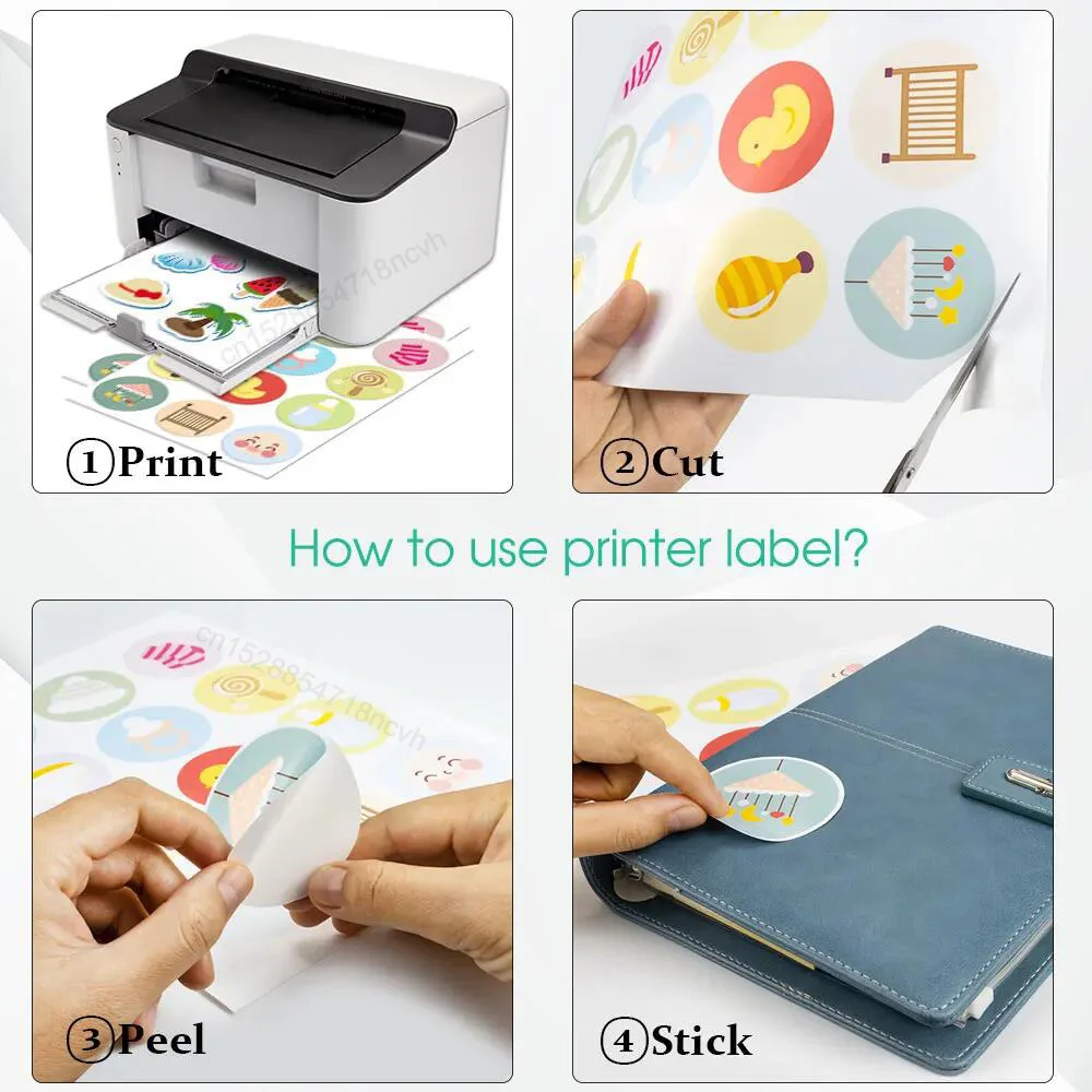 50 Vel Matte Printable Vinyl Sticker Papier Voor Inkjet Printer Waterdicht Self-Adhesiveprinting Papier A4 Matt Diy Label Sticker