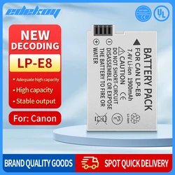 LP-E8 LPE8 Battery For Canon EOS 550D 600D 650D 700D X4 X5 X6i X7i T2i T3i T4i T5i DSLR Camera 1900mAh