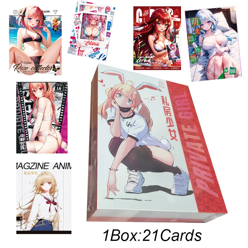 Original Private Girl Multiple Character Cards Anime Hobby Collection Waifu Cards ACG Girls  Booster Box Hobbies Gifts