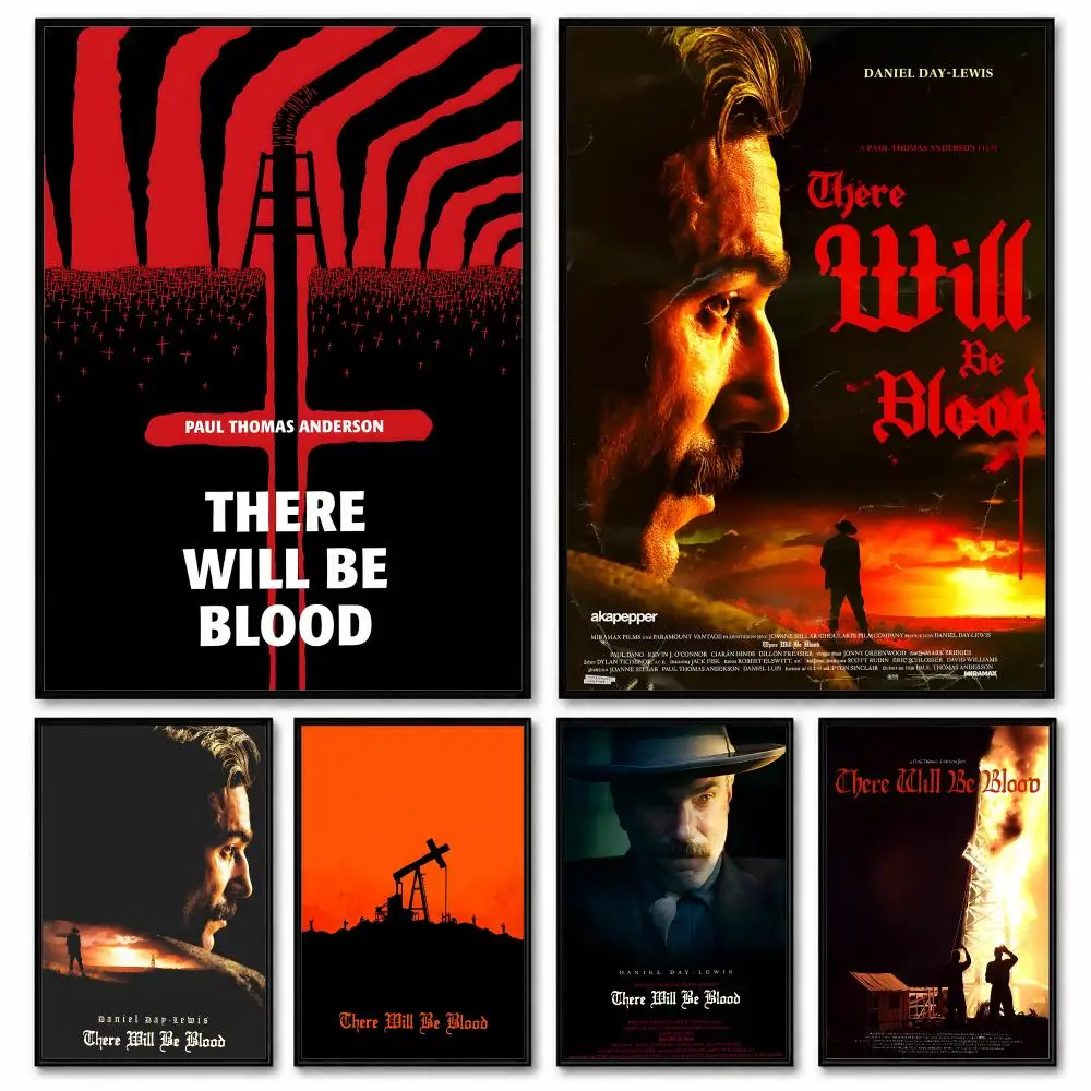 Movie There Will Be B-Blood Poster Room Decor Home Wall Art Printing Waterproof Garage BedRoom Posters Gift