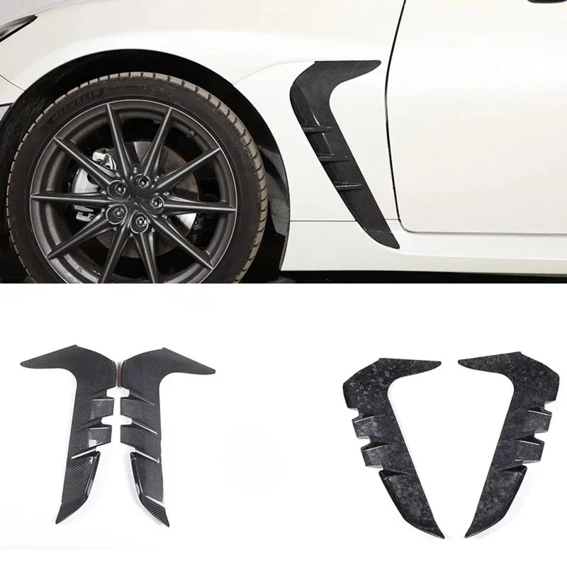 

For SUBARU BRZ For Toyota 86 GR86 GT86 Real Dry Carbon Fiber Side Fender Vent Garnish Trim 2022-2024 Modification Body Kit