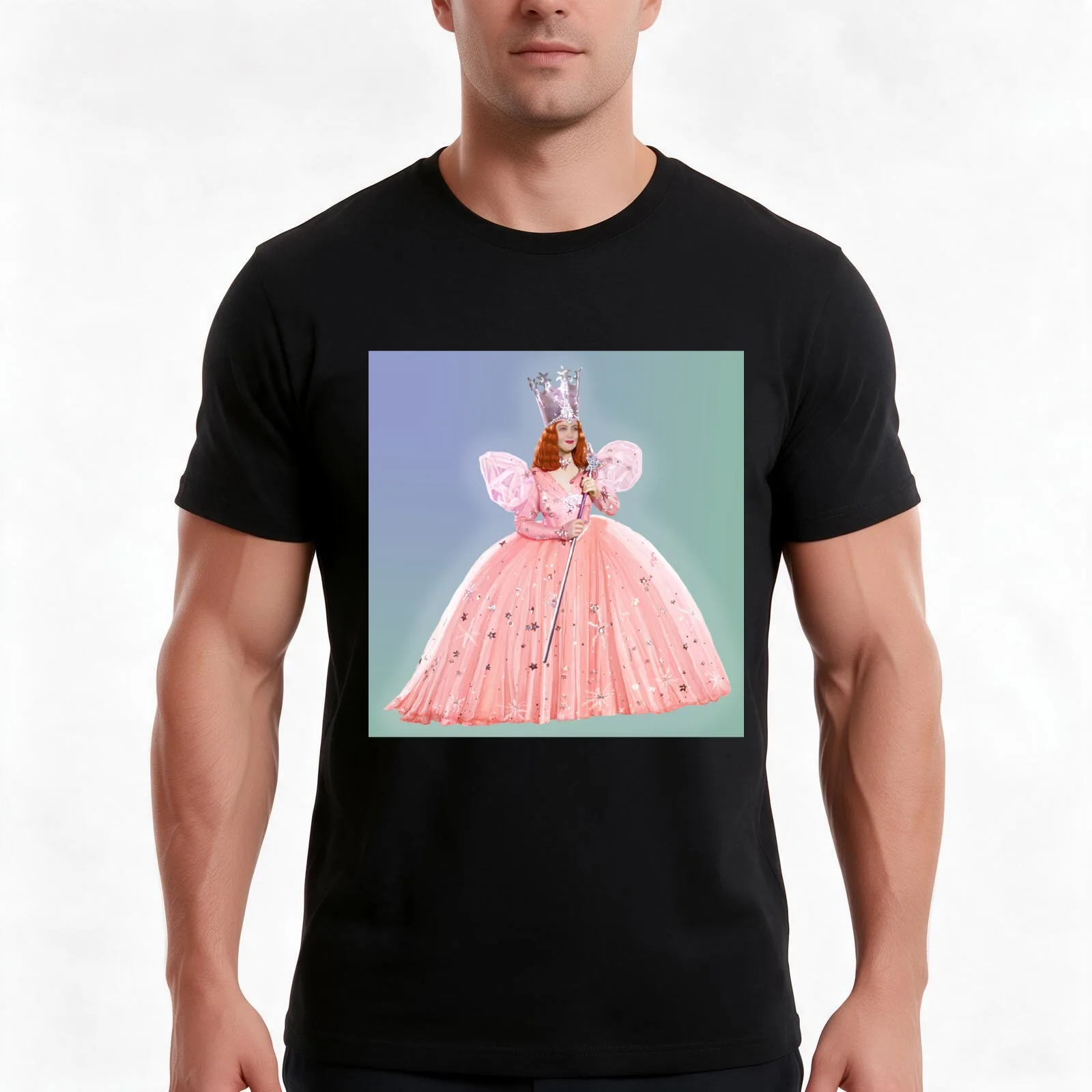Glinda The Good Witch, The Wizard of Oz, Magical Realism Digital Painting, Full Body Portrait with Background T-Shirt