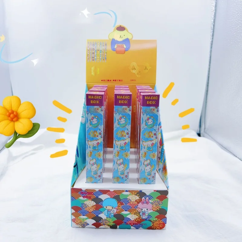 

24 шт./лот Sanrio Kuromi Melody Cinnamoroll Kitty Press гелевая ручка милый Pochacco 0,5 мм черный чернильный пресс ручки для подписи школьные принадлежности