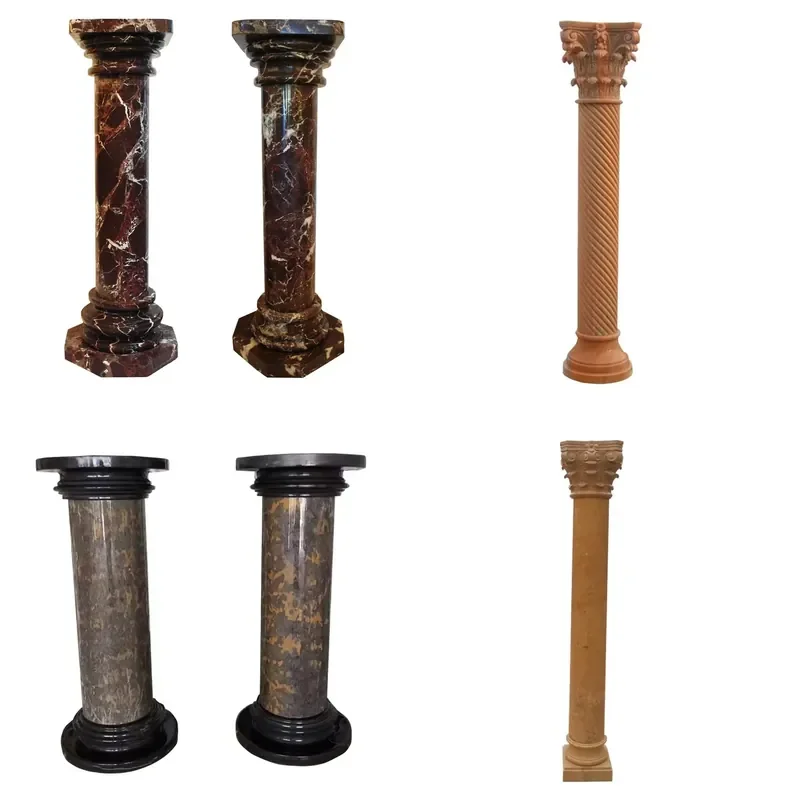 for  Imported Natural Marble Modern Pillars Hand Carved Polished Surfaces Suitable  Hotel Use