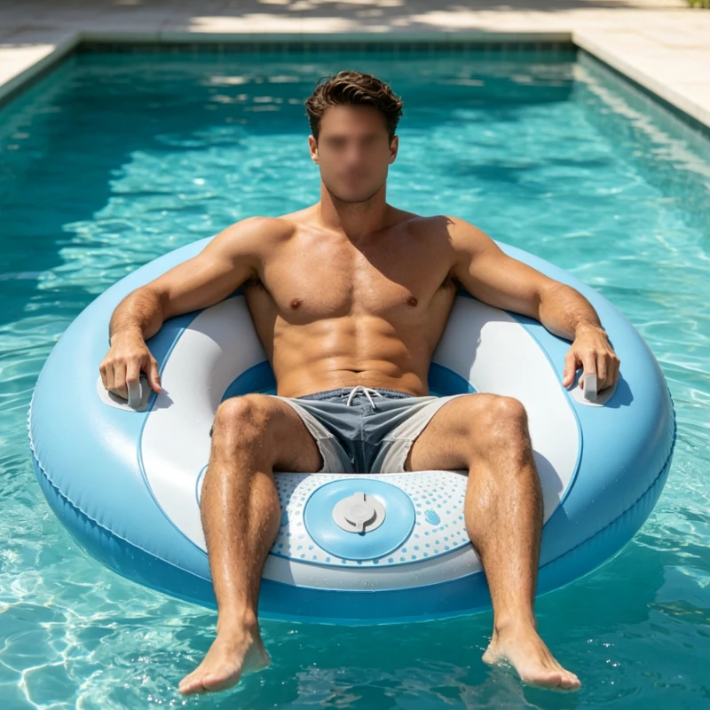 Double Handles Inflatable Swimming Ring Thick PVC Outdoor Donut Lifebuoy Portable Pocket Simple Ring