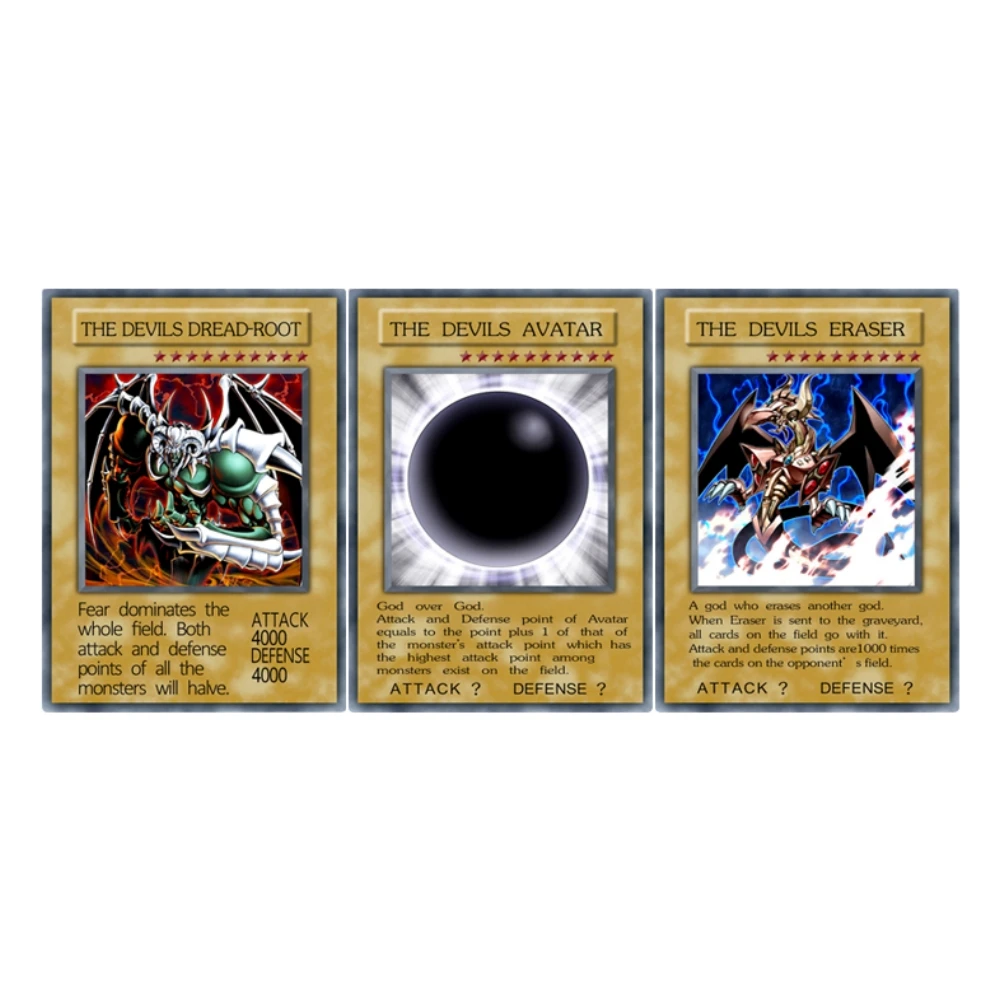 3pcs/set Yu Gi Oh Egyptian God Comic Version Animation Characters Refraction Flash Card Anime Classics Game Collection Cards Toy