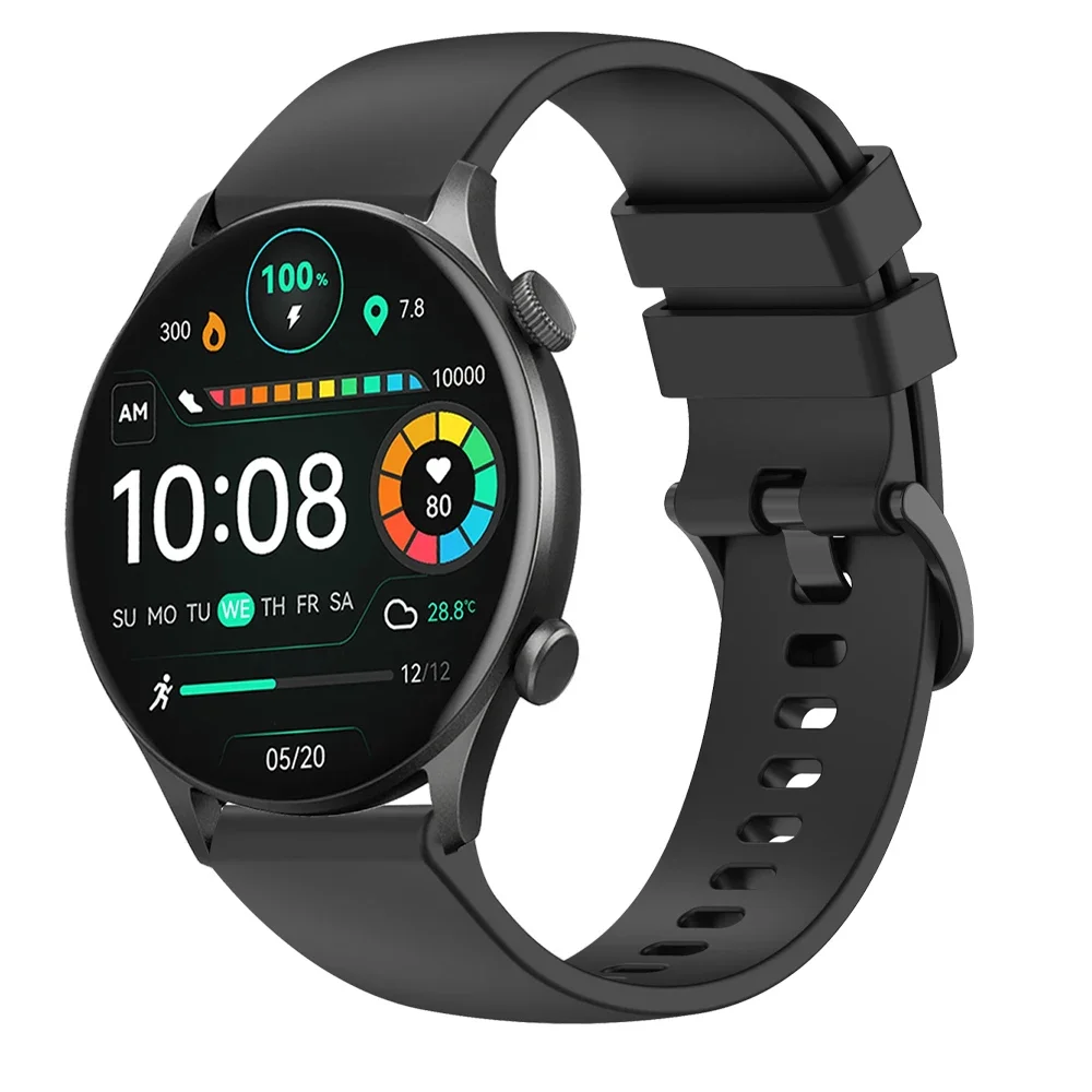 22mm Silicone Strap For Haylou Solar Plus RT3/R8 S8/RS5/RT LS05S/Watch 2 Pro/GST Lite/RT2 LS10/RS3 LS04 SmartWatch Band Bracelet