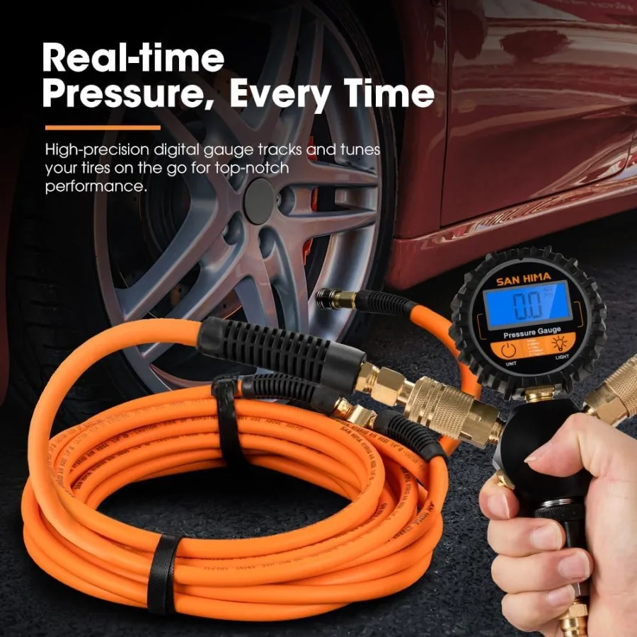 4 Tire Inflation Deflation System - Fast High Flow 4-Way Air Down Tire Inflator Deflator for Truck Car Trailer Motorcy