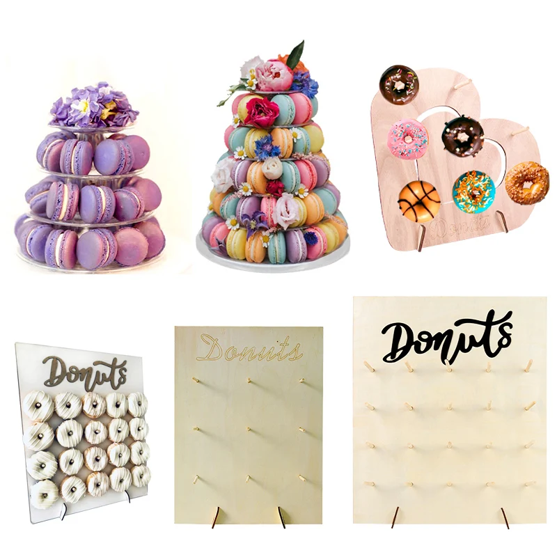 

Donuts Stand Donut Wall Display Holder Wedding Decoration Birthday Party Supplies Baby Shower Wood Donut Holder Party Decoration