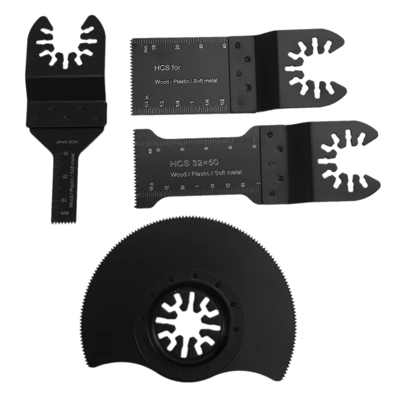 4Pcs/Set Hcs Oscillating Saw Blades Accessories Multi Tool Saw Blades Power Wood Cutting Tool Bits