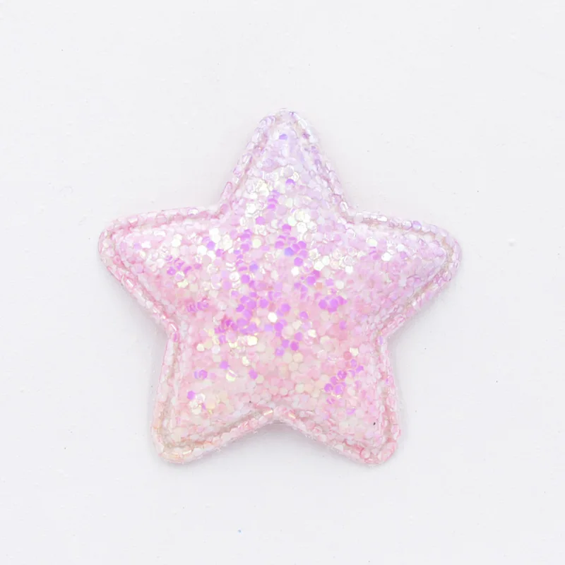 4CM Bling Iridescence Appliques for Hair BB Clip Decor Star Padded Patches for DIY Crafts Clothes Headwear Hat Accessories