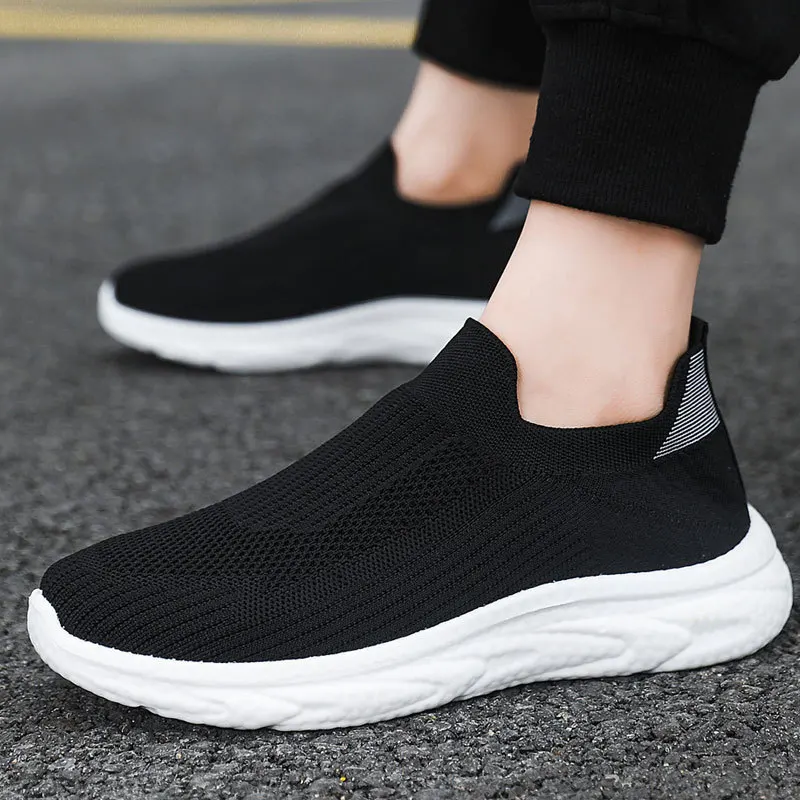 large-size-men's-shoes-platform-casual-one-pedal-elastic-mesh-outdoor-sports-running-shoes-men