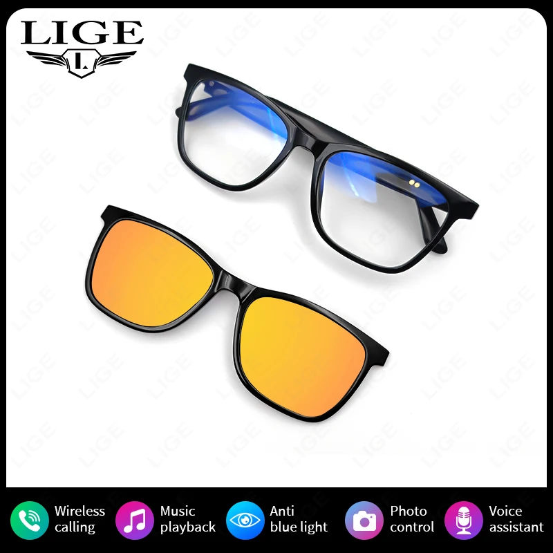 2025 For Xiaomi Bluetooth Smart Glasses Magnet Clip On Polarized Myopia Eyewear Anti Blue Light Progressive Reading Glasses