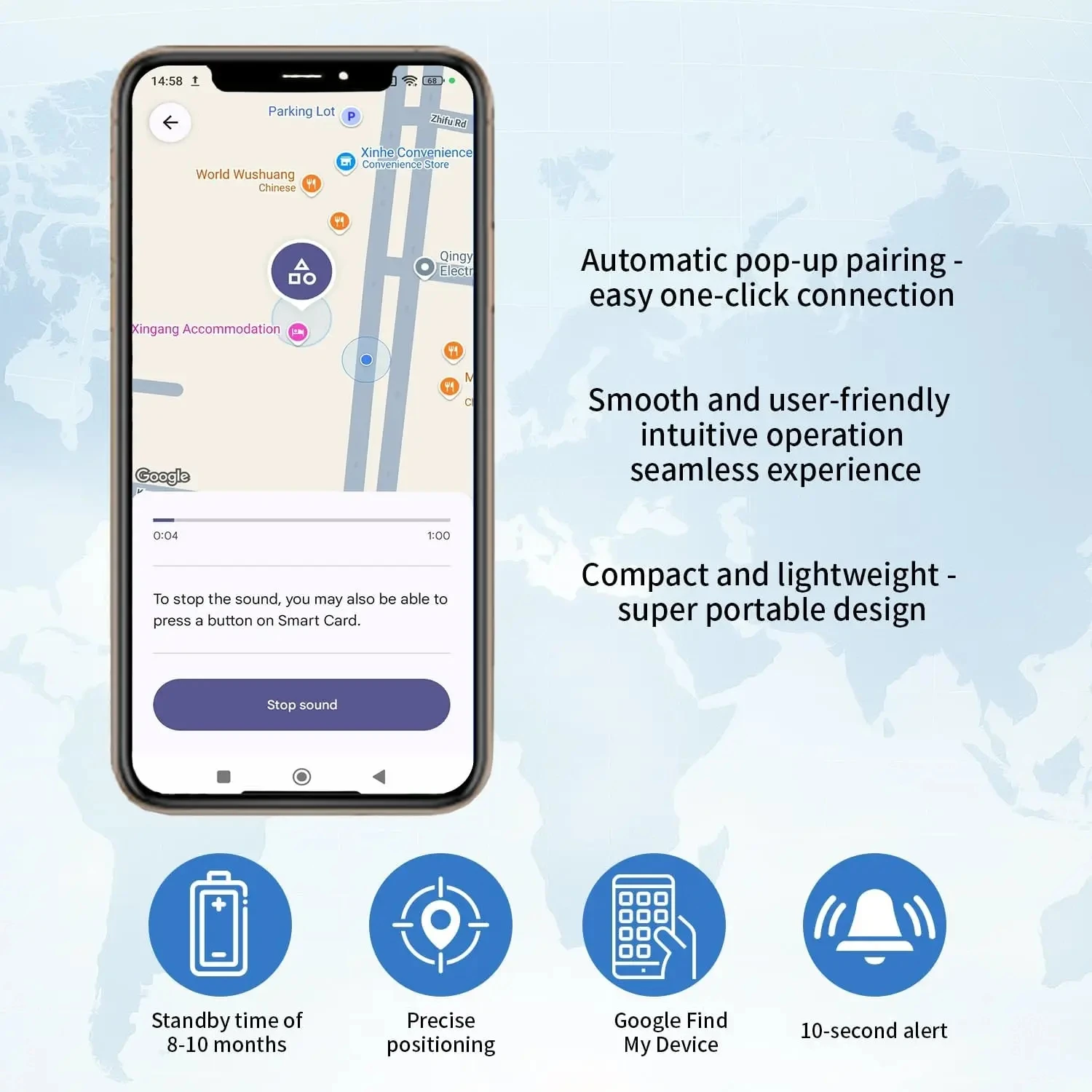 Versatile AirTag Tracker for Android Compatible Google Find My Item Finder Ideal for Keys Wallets Luggage