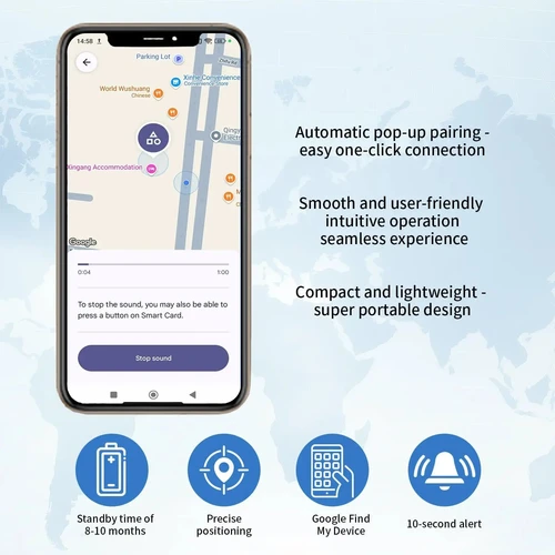 Imagen 2 del producto AirTag para Android Compatible con Google Find My, Localizador Versátil para Llaves, Carteras y Equipaje