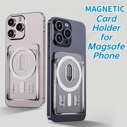 Trouvaille Magnetic Phone Card Holder For Magsafe Cellphone Mobile Wallet Macself Transparent Plastics for iPhone Accessories