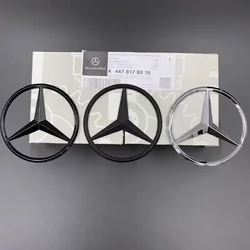 90mm Car Rear Trunk Middle Badge Emblem Sticker Decal For Mercedes Benz W203 W211 W204 W210 W212 Cla W205 W213 CLA CLK CLS ML