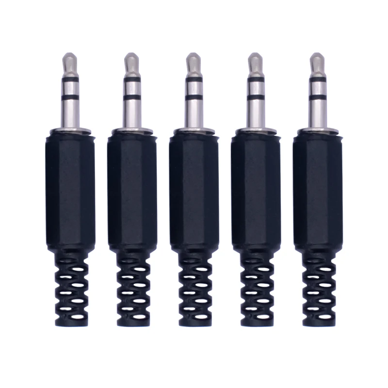 WAVGAT 10 pcs Black Plastic Housing 3.5mm Audio Jack Plug HeadPhone Connector