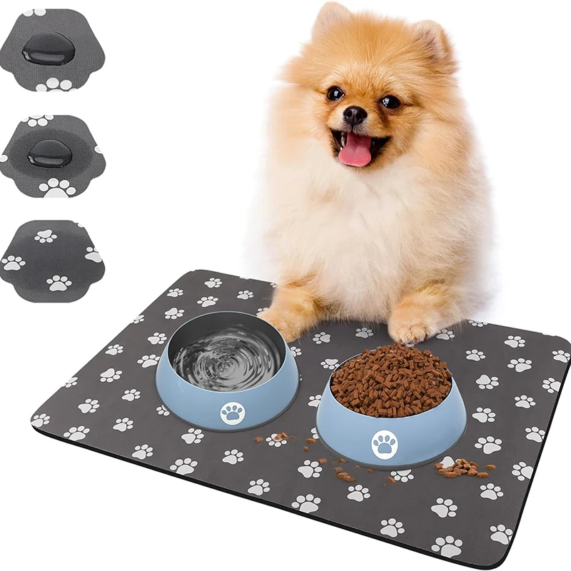 

Pet Placemat Dog Food bowl Mat Drinking Feeding Placemat For Dog Cat Quick Dry Mat Waterproof Pet Bowl Pad Feeder Mats