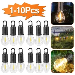 Portable LED Camping Light Type-C Charging Warm Light Camping Lamp with Hook Waterproof Lighting Lantern for Hiking Fishing