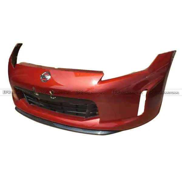 Suitable for Nissan Z34 370z carbon fiber car modification parts, front lip small surrounding TK model, front bar head lip front - view 2