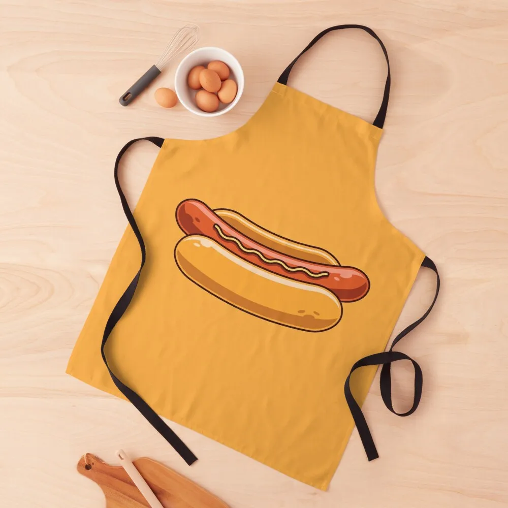 

HOT DOG PATTERN FUNNY GIFT HAPPY Apron aesthetic apron woman Kitchen items Long apron