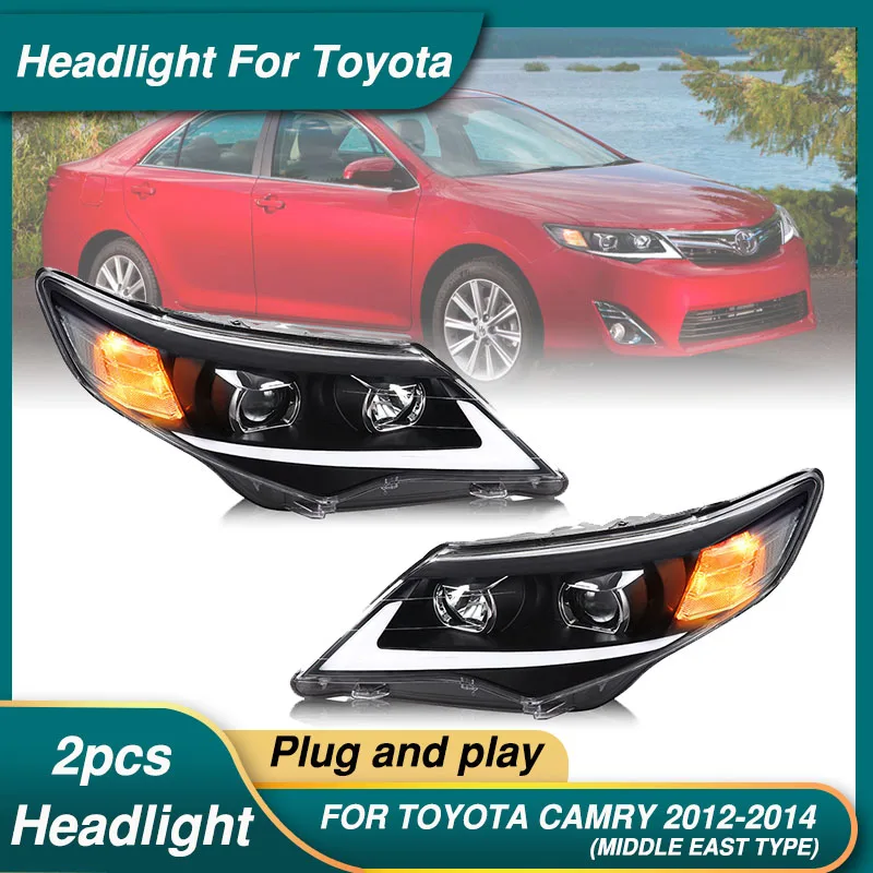 

1 Set LED Car Headlight Accessories For Toyota Camry 2012-2014 US TYPE Headlight DRL Daytime Running Light